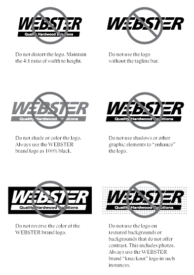 Webster Logo: Incorrect Usage Sample