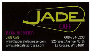 Original Jade Cafe business card design.