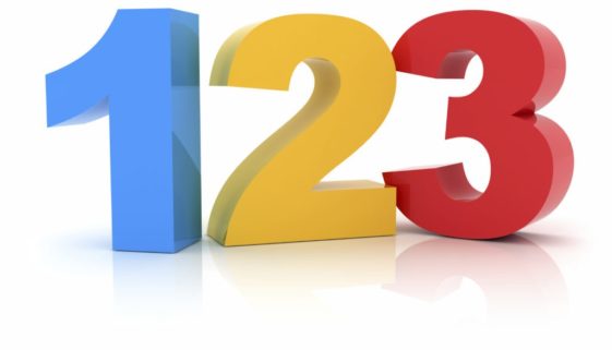1,2,3 - 3d graphic