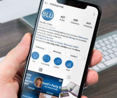 The BLÜ Group Instagram Profile on Mobile