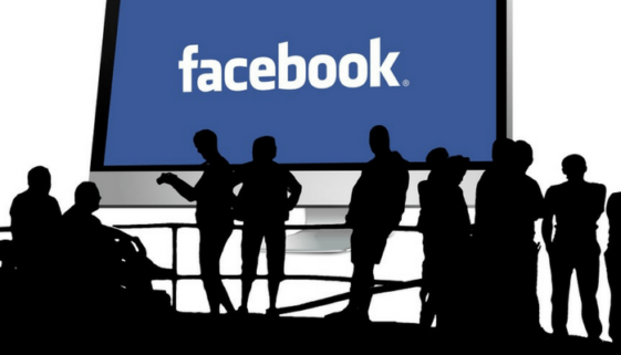 Facebook on a screen