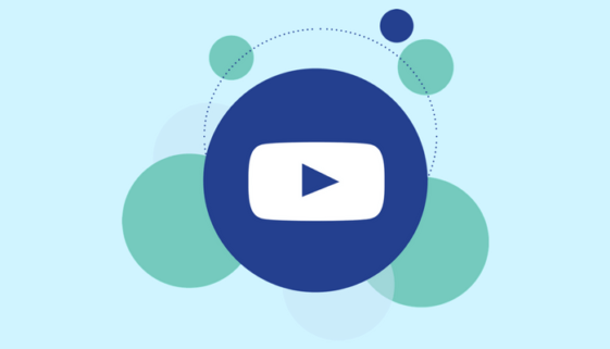 Youtube logo on top of circles