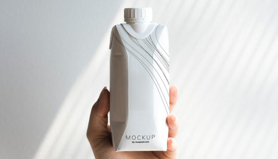 Packing mock up of a bottle