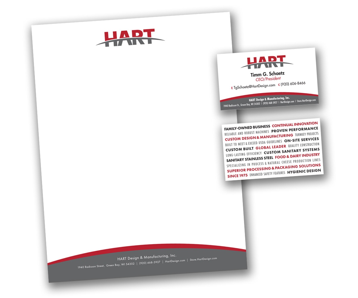 The BLÜ Group Client Work: HART - Identity / Stationery