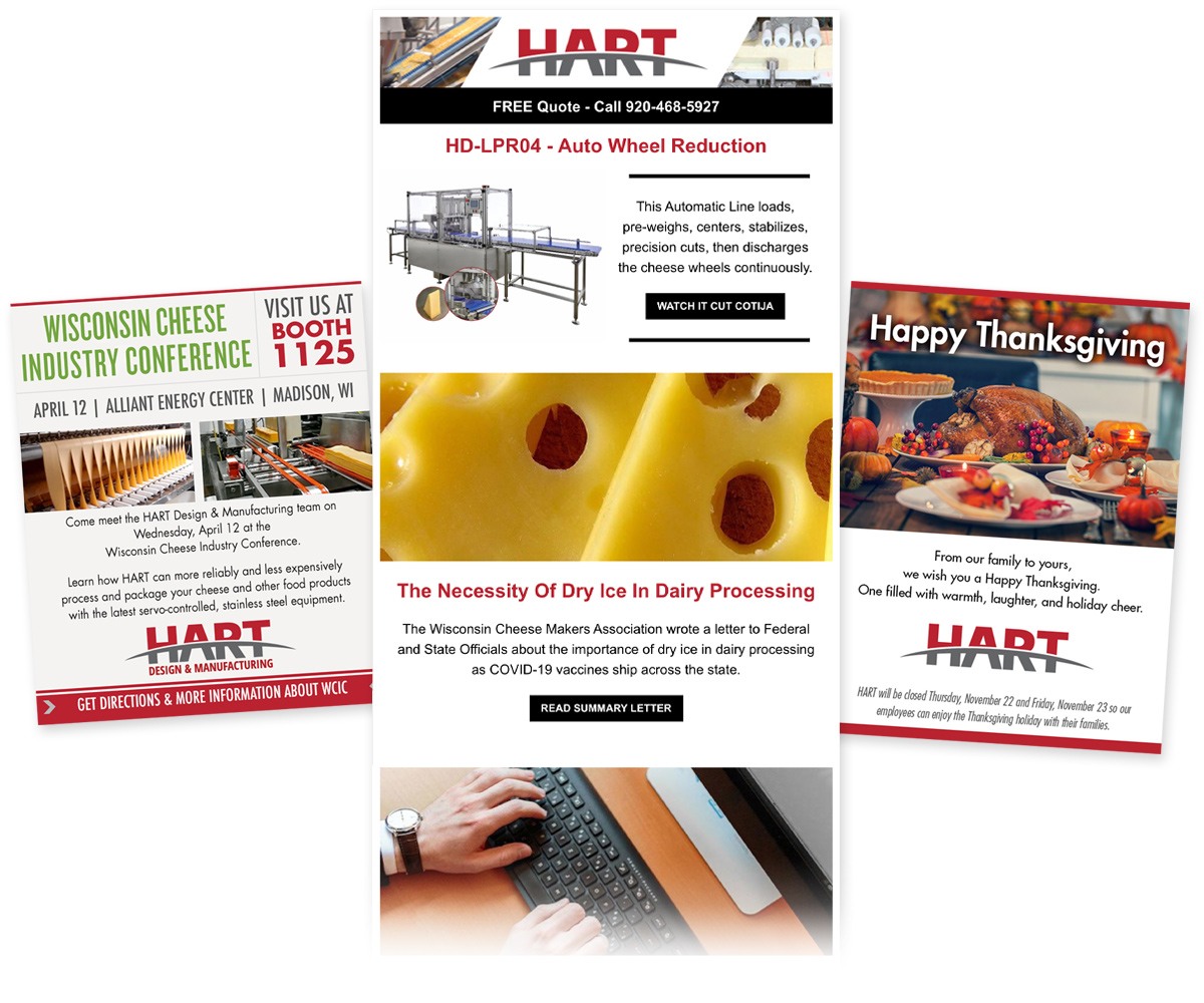 The BLÜ Group Client: HART Design & Manufacturing - E-Newsletters