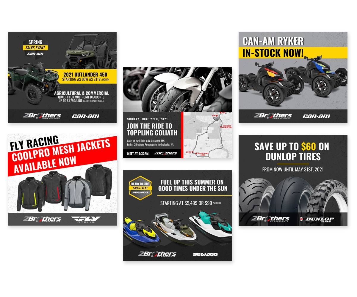 The BLÜ Group Client Work: 2Brothers Powersports Social Media Ads