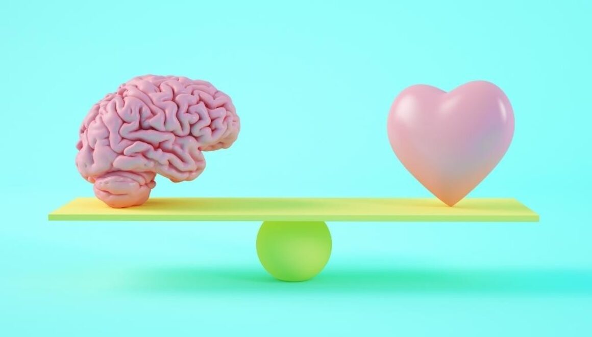 A brain and heart balancing graphic.