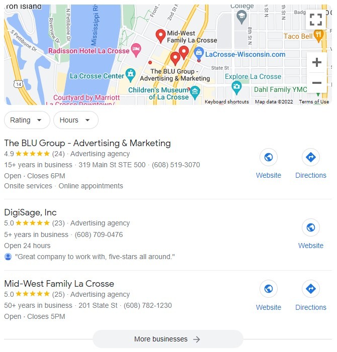 The BLU Group Business Listing on Google