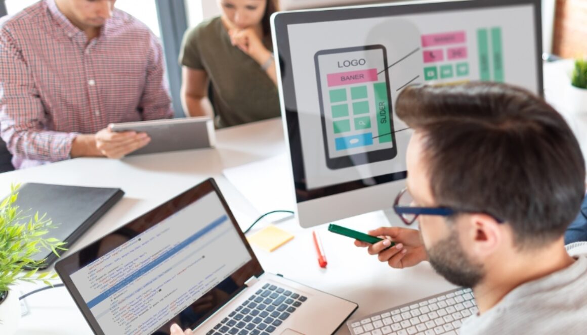 Website team reviewing design and development as part of ongoing website management.